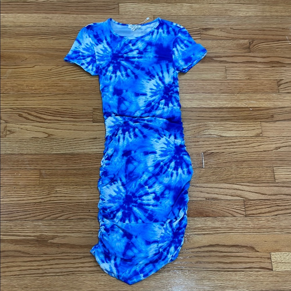 Blue Tie-Dye Dress